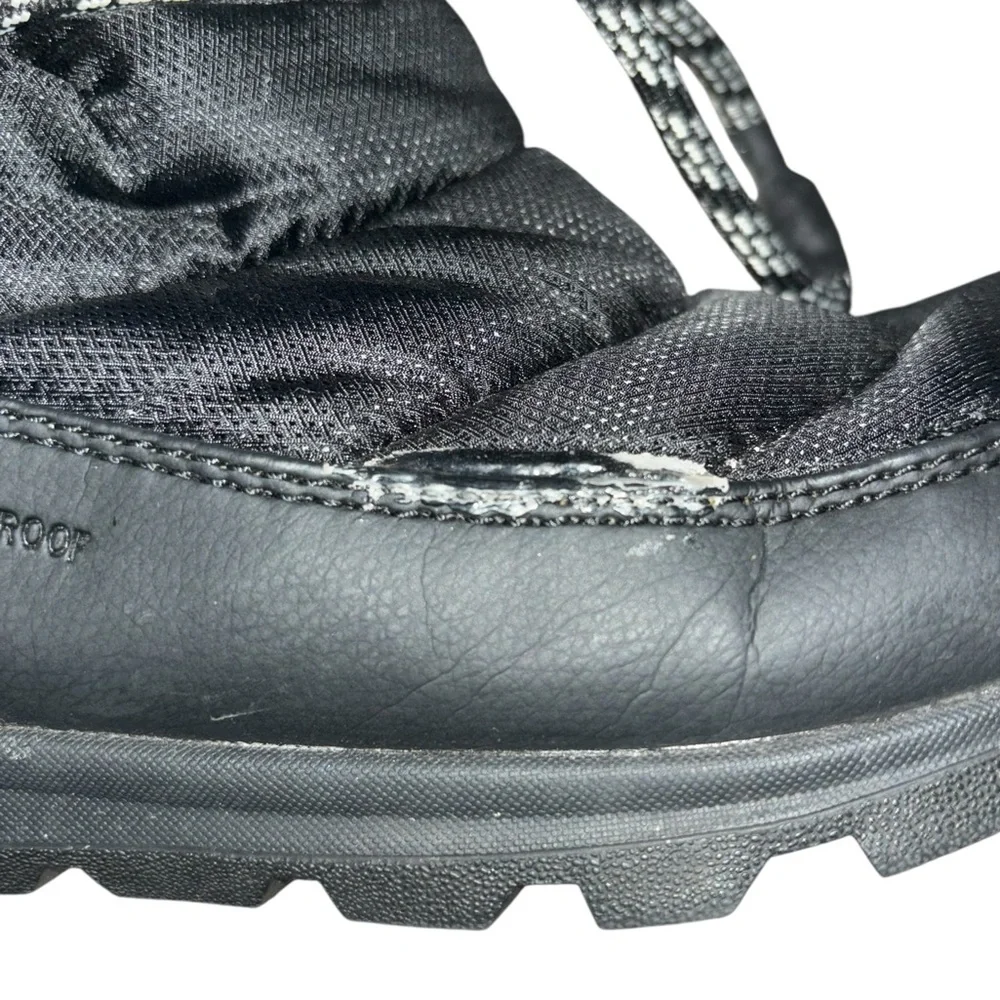 SOREL Whitney Short Camp Ankle Boot Black Nylon Puffer Winter Women's